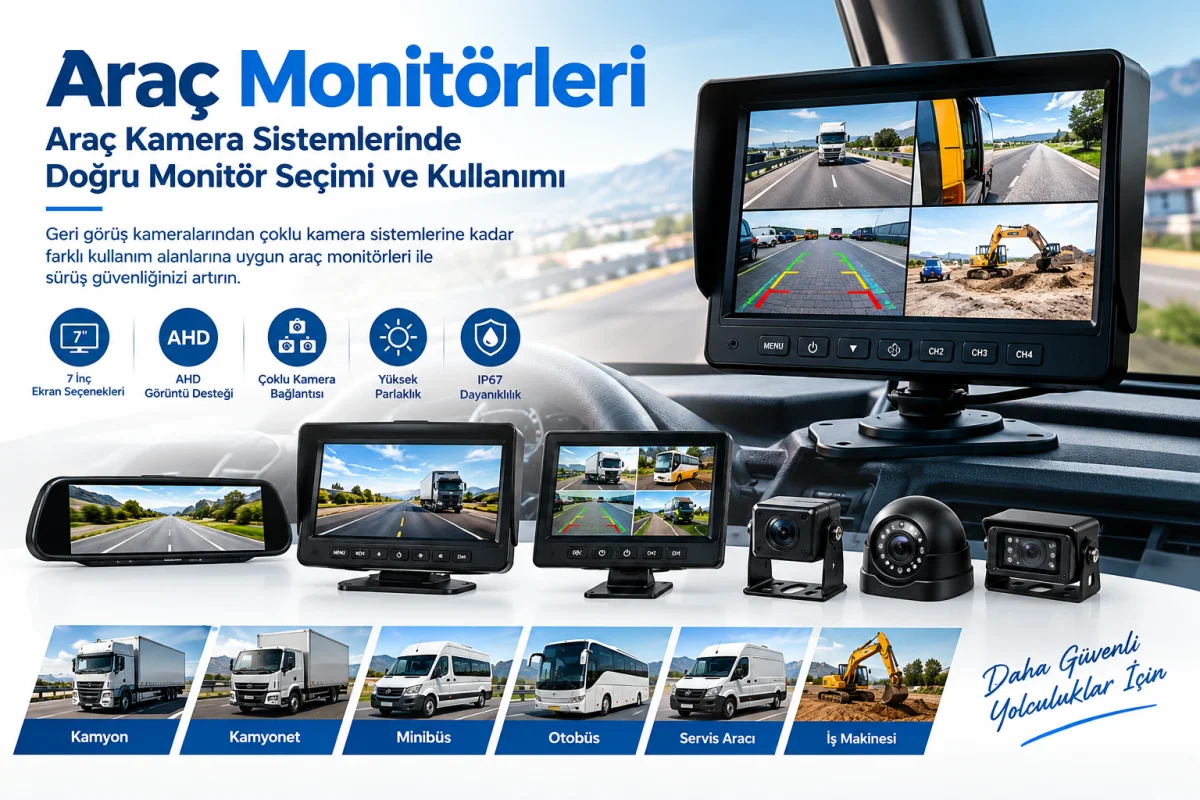 Araç Monitörleri: Araç Kamera Sistemlerinde Doğru Monitör Seçimi ve Kullanımı