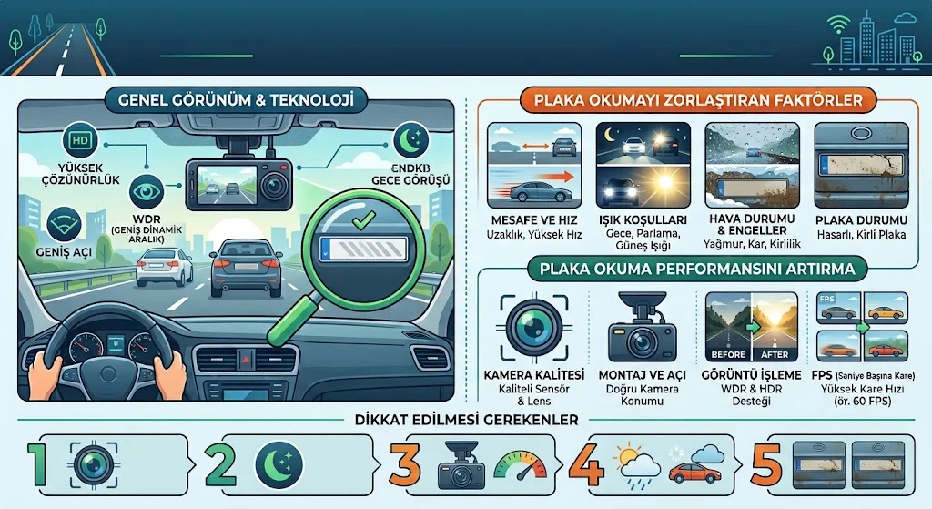 Araç İçi Kamera Sisteminde Plaka Okunuyor mu? Plaka Okuma Performansı ve Dikkat Edilmesi Gerekenler