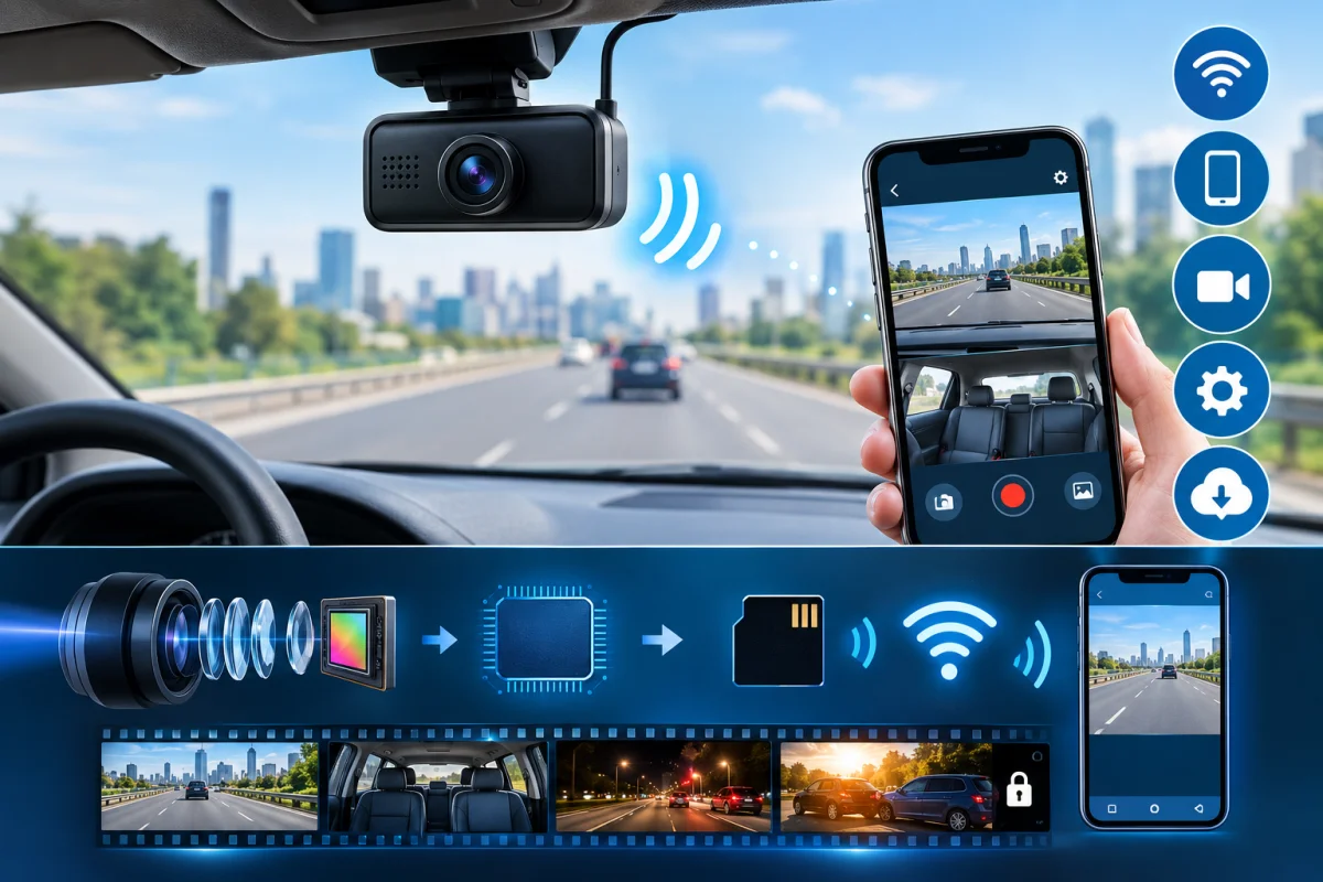 WiFi Araç İçi Kameranın Çalışma Prensibi