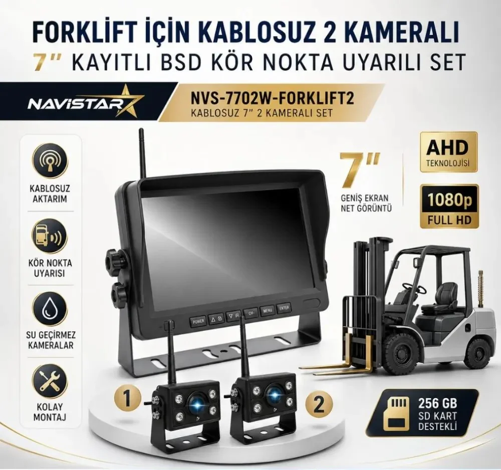 Forklift Kamera Sistemi 2 Kameralı