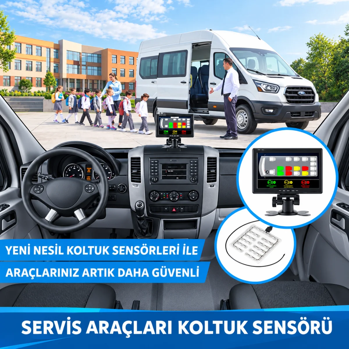 Servis Araçları Koltuk Sensörü Pedli