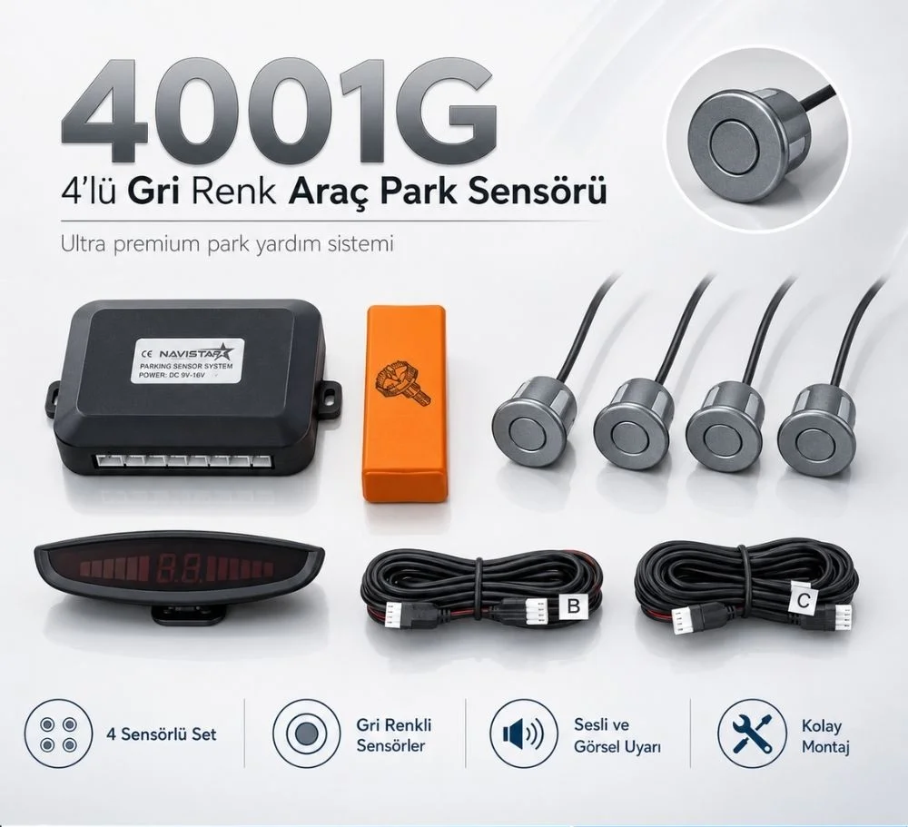 4'lü Gri Park Sensörü