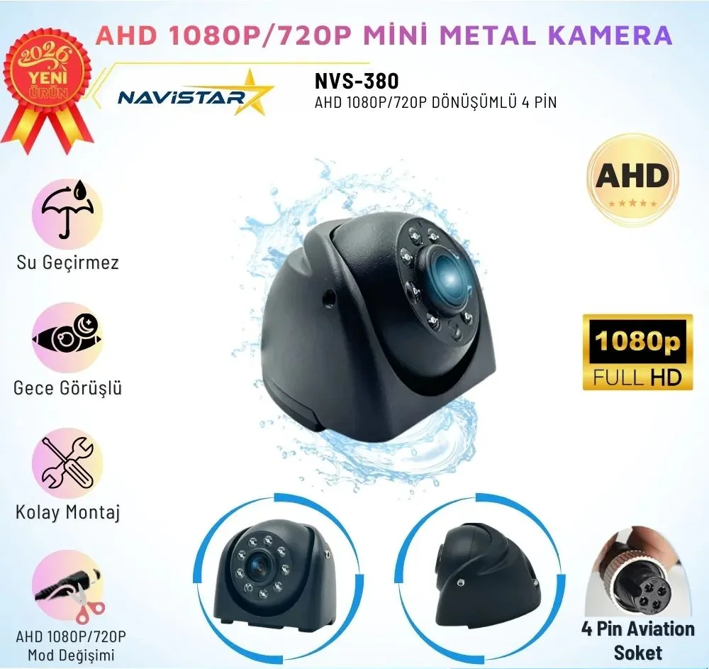 Metal Mini Kamera Yan ve Arka için uyumlu